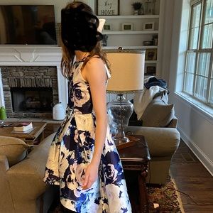 Teen Blue Floral formal dress